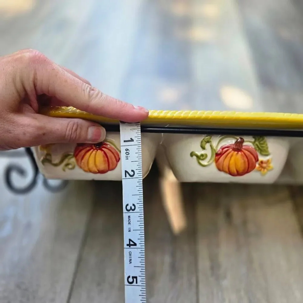 Temp-tations Pumpkin Patch Muffin Baking Pan w/ Wire Rack Fall Halloween Thanksg